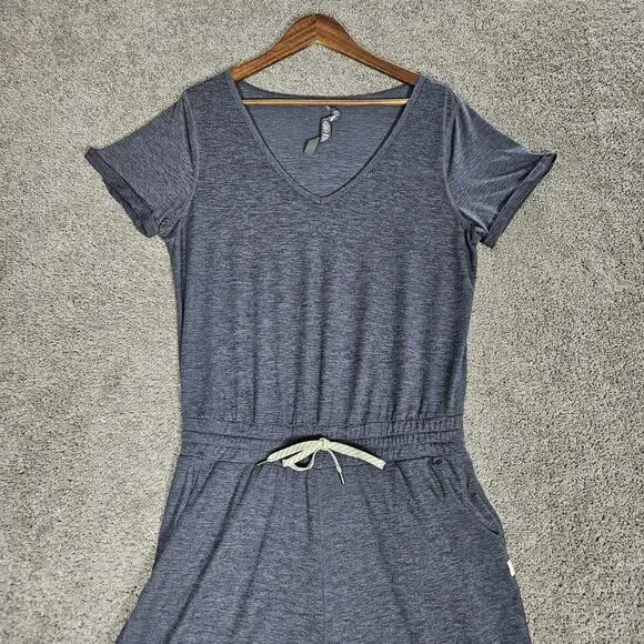 Vuori All Day Jumpsuit Women's Large Heather Gray Tapered Loungewear Active - Picture 1 of 14